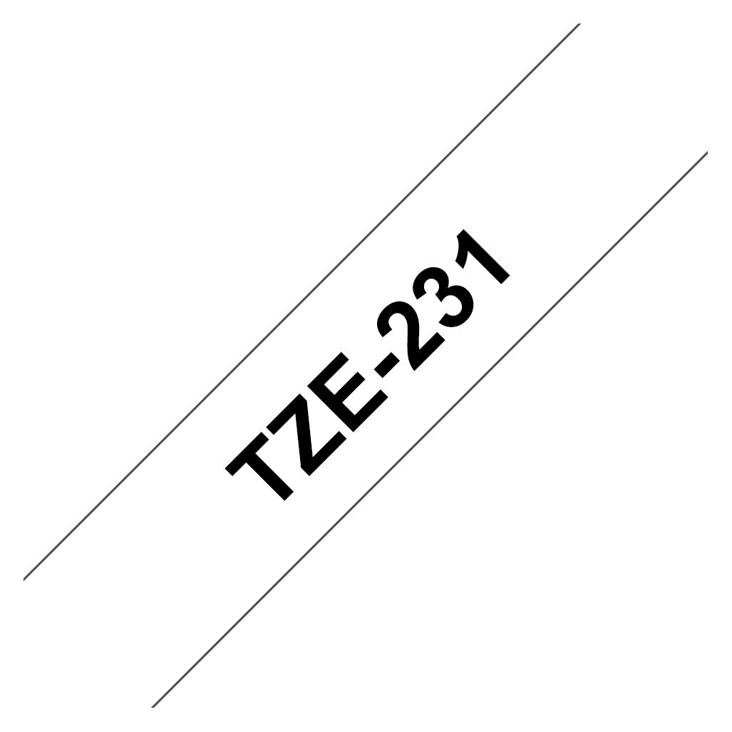 Brother TZe-231 (1.20 cm, Schwarz, Weiss) (TZE-231)