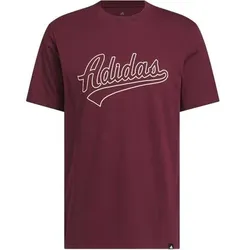 ADIDAS Herren Shirt Varsity Tailsweep Grafik, Größe S in Rot Rot