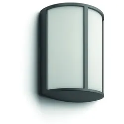 Stilvolle halbrunde Philips myGarden LED Aussen Wandleuchte Stock Anthrazit