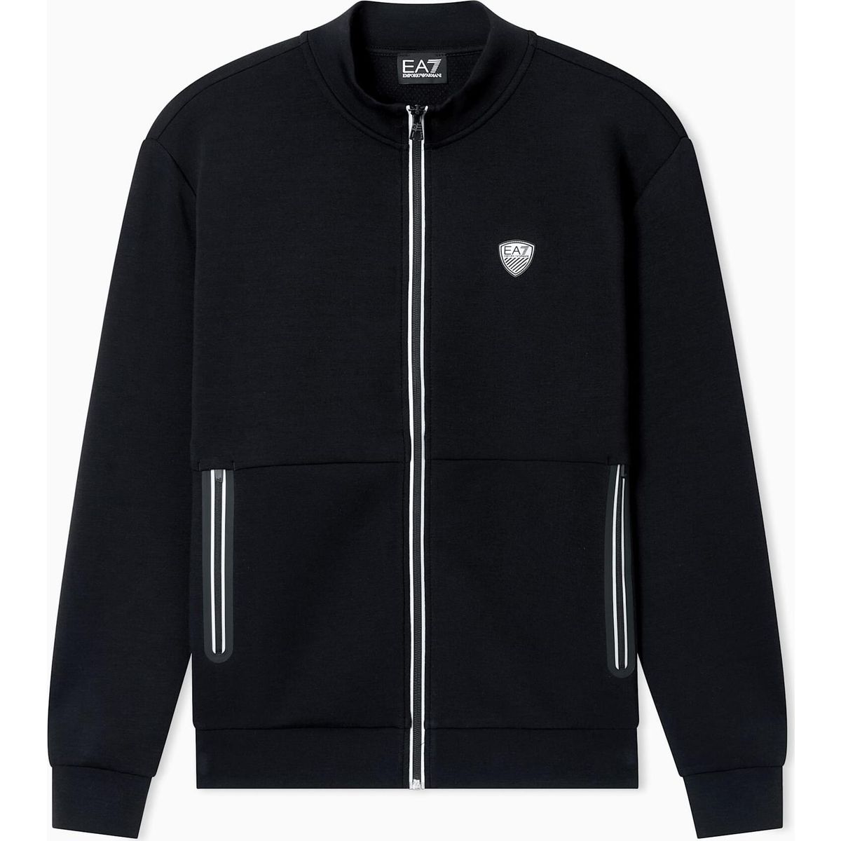 EA7 Train Premium Shield M T-top Full Zip VI PL CC - Train Premium Shield M T-top Full Zip VI PL CC black (1200) L 8NPM19 PJ4EZ-1200-L