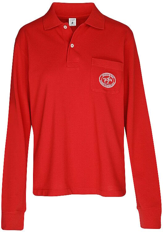 SPORTY & RICH Poloshirt RIDING CLUB rot   S S