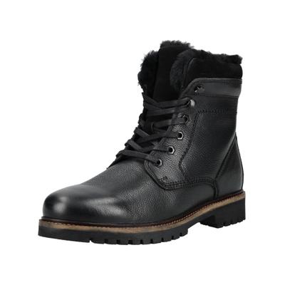 Schnürstiefelette ARA "Ara Stiefelette Leder", Herren, Gr. 42, schwarz, Leder, Schuhe Schnürstiefelette