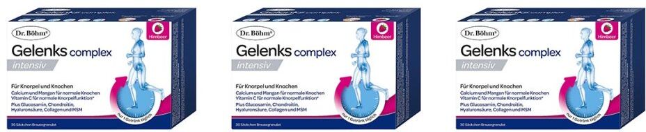 Dr. Böhm Gelenkscomplex intensiv Brausegranulat Himbeergeschmack 3x30stk