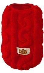 Uplifted Goods Fleece Warm Dog Vest With Soft Plush Fabric For Winter Comfort red xl