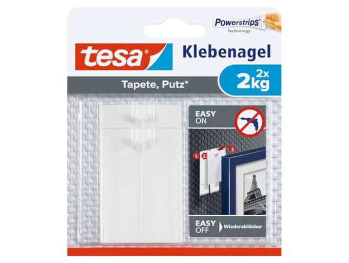 tesa Adhesive Nail for Wallpaper & Plaster 2 kg, wit