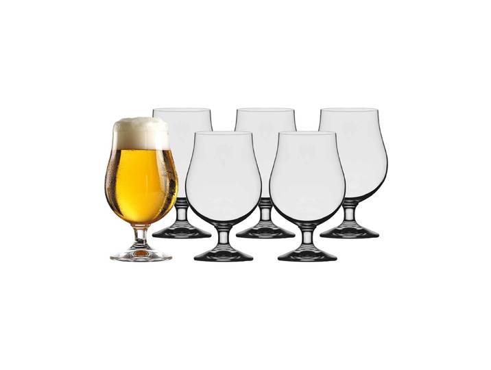 Bierglas STÖLZLE Biergläser Berlin 330 ml 6er Set transparent , bunt (transparent), Glas, Trinkgefäße, Bierglas