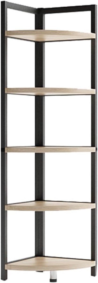 Beige Hoekboekenplank Etagère met 5 Niveaus