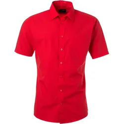 James & Nicholson Herren Popeline Hemd kurzarm JN680 tomato M
