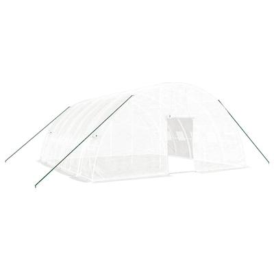 Helloshop26 - Gewächshauszelt für Pflanzen Blumen und Gemüse mit Stahlrahmen 36 m² 6 x 6 x 2,85 m weiß 02_0044581