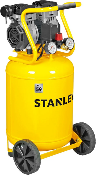 Stanley DST 150/8/50 - Compresseur d'air électrique vertical monophasé , oil-less - Moteur 1.3 CV - 50 L