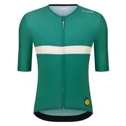 Santini, Herren, Velotrikot, Tour-de-France-Trikot mit kurzen Ärmeln – Gelbes Trikot, Tourmalet-Pass, Grün, Unisex (M), Schwarz