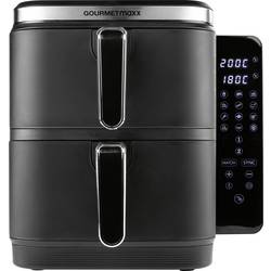 GourmetMaxx FryUp Vertical 15305 Heißluft-Fritteuse 10 l 2800 W 2 getrennte Temperaturregler, Antihaftbeschichtung, digitaler Timer Schwarz
