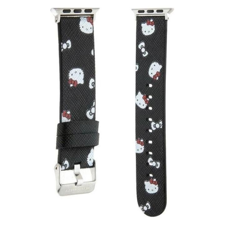 Hello Kitty Pasek HKAWMPSAPSK Apple Watch 38/40/41mm czarny/black strap Heads & Bows Pattern (38 mm, 40 mm, 41 mm, Edelstahl, Kunststoff, Leder) (1696244904)