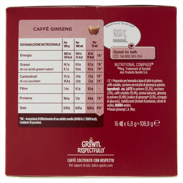 NESCAFE' DOLCE GUSTO Caffè Ginseng