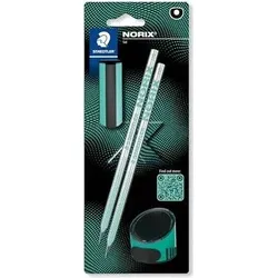 STAEDTLER Bleistift NORIX HB Set BK 100% PEFC türkis/schwarz