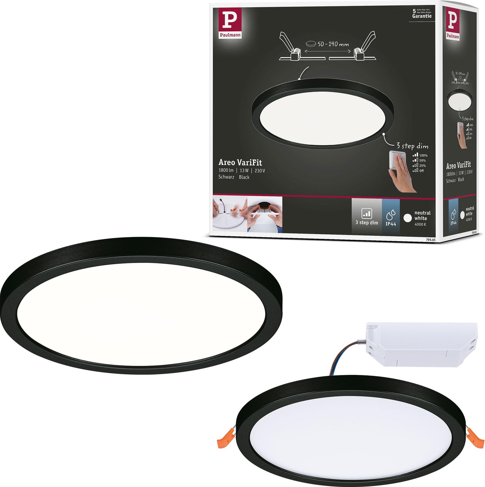 Paulmann VariFit LED inbouwpaneel Areo ronde inbouwspot