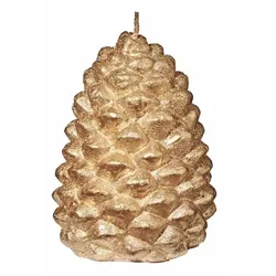 Kopschitz Kerzen Kerze Tannenzapfen Gold 12 x 8,5 cm, 1 Stück
