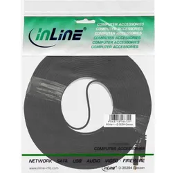 INLINE HDMI Flachkabel, St/St, schwarz, 10m, HDMI-High Speed mit Ethernet