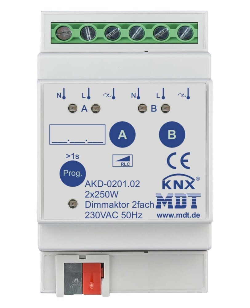 MDT KNX universele 2-voudige dimmer met vermogensmeter