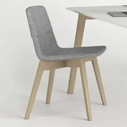 Besucherstuhl gepolstert KSN 4-Fuß Holzgestell