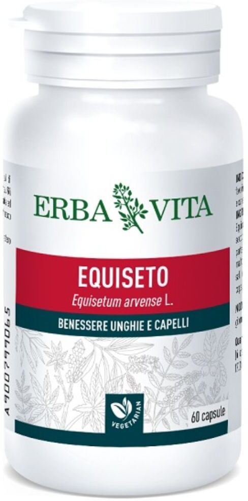 Erba Vita Equiseto 60 Capsule, Integratore per Capelli, Unghie e Drenaggio Naturale