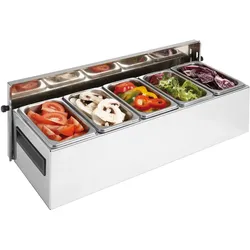 Matfer Condibox mit 5 Gastronorm-Behältern GN 1/9, Edelstahl (511510)