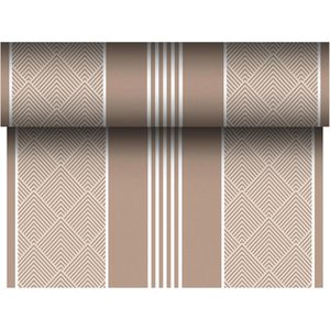 Papstar Tischläufer Royal Collection Elegance, 86507, braun / weiß, aus Papiergewebe, auf Rolle, 40 cm x 24 m