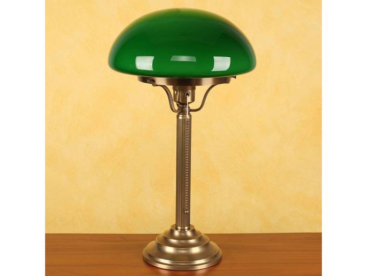 Berliner Messinglampen Tischlampe HARI, bronze / altmessing, für Wohn- / Esszimmer, Messing, Antik