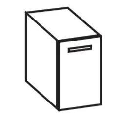 Artiqua 300 Unterschrank, Weiß Hochglanz, 300-UST-1-30-L-7016-68 300-UST-1-30-L-7016-68