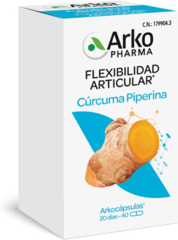 Arkopharma Arkocápsulas Cúrcuma Flexibilidad Articular 40 Cápsulas