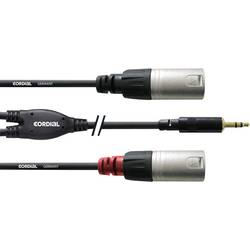 Cordial Audio Adapterkabel [1x Klinkenstecker 3.5 mm - 2x XLR-Stecker] 3.00 m Schwarz CFY 3 WMM