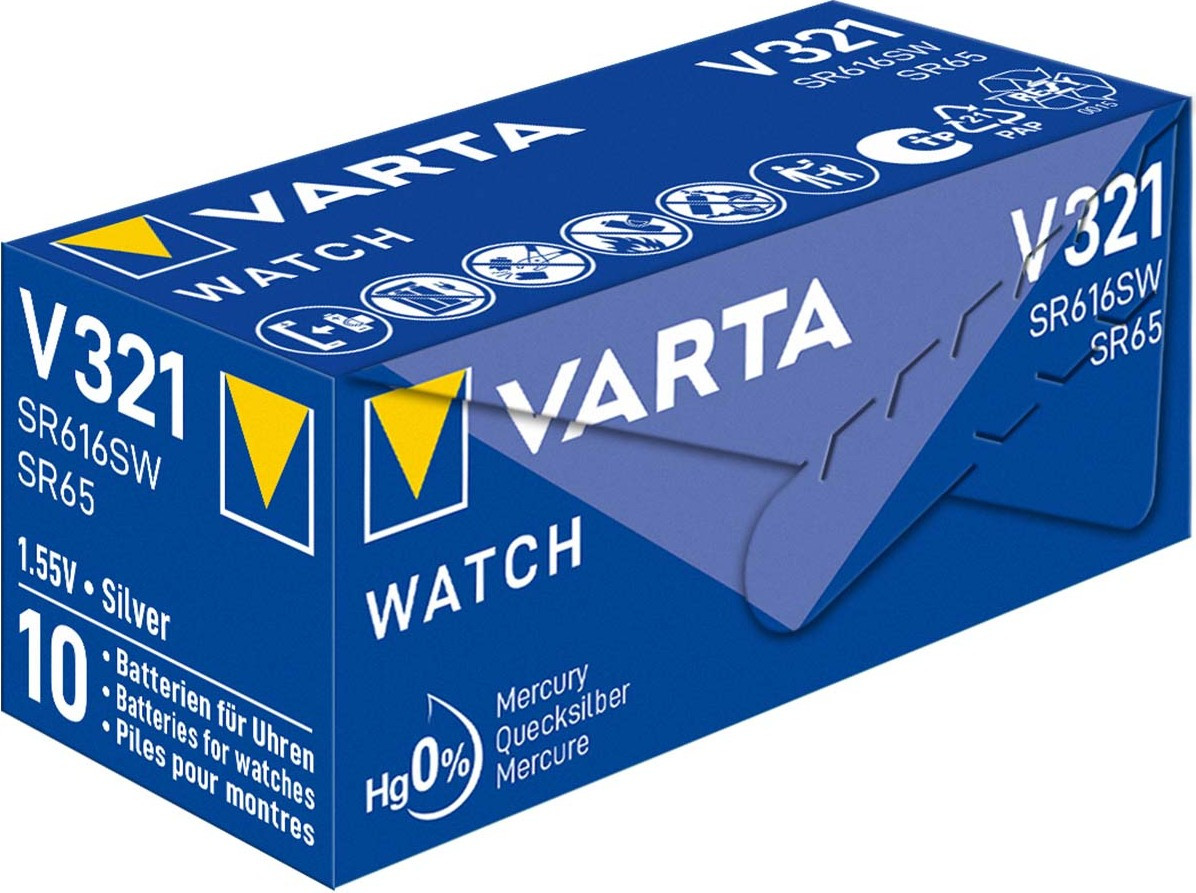 Varta Uhrenbatterie V321 AgO 1,55V - SR616SW