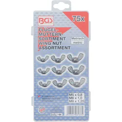 BGS Flügelmuttern-Sortiment 75tlg. - 8133