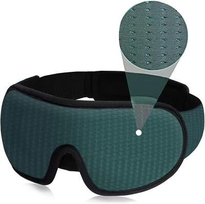 Uplift Picks 3D Sleep Mask Blackout Soft Padded Eye Mask For Comfortable Rest green