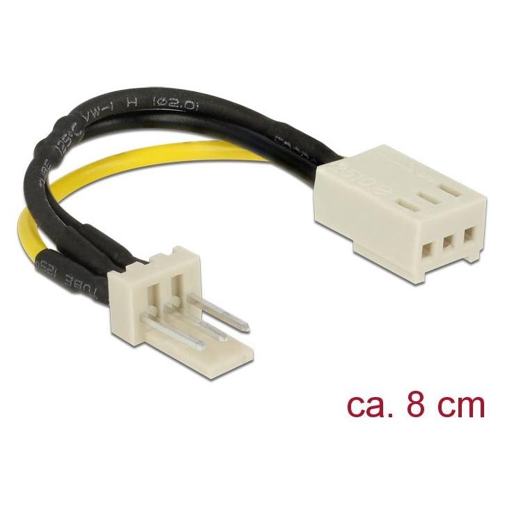 Delock Netzkabel für Lüfter (8 cm, 3 Pin) (83656)