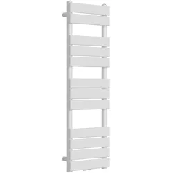 Helloshop26 - Handtuchwärmer-Heizkörper für Badezimmer mit flachen Stahlplatten 120 x 40 cm weiß