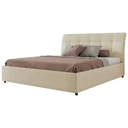 Polsterbett mit Bettkasten  ¦ creme ¦ Maße (cm): B: 148 H: 101