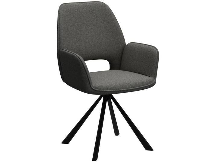 AC Design Furniture Stuhl AC Design Dunkelgrau Textil - Stuhl