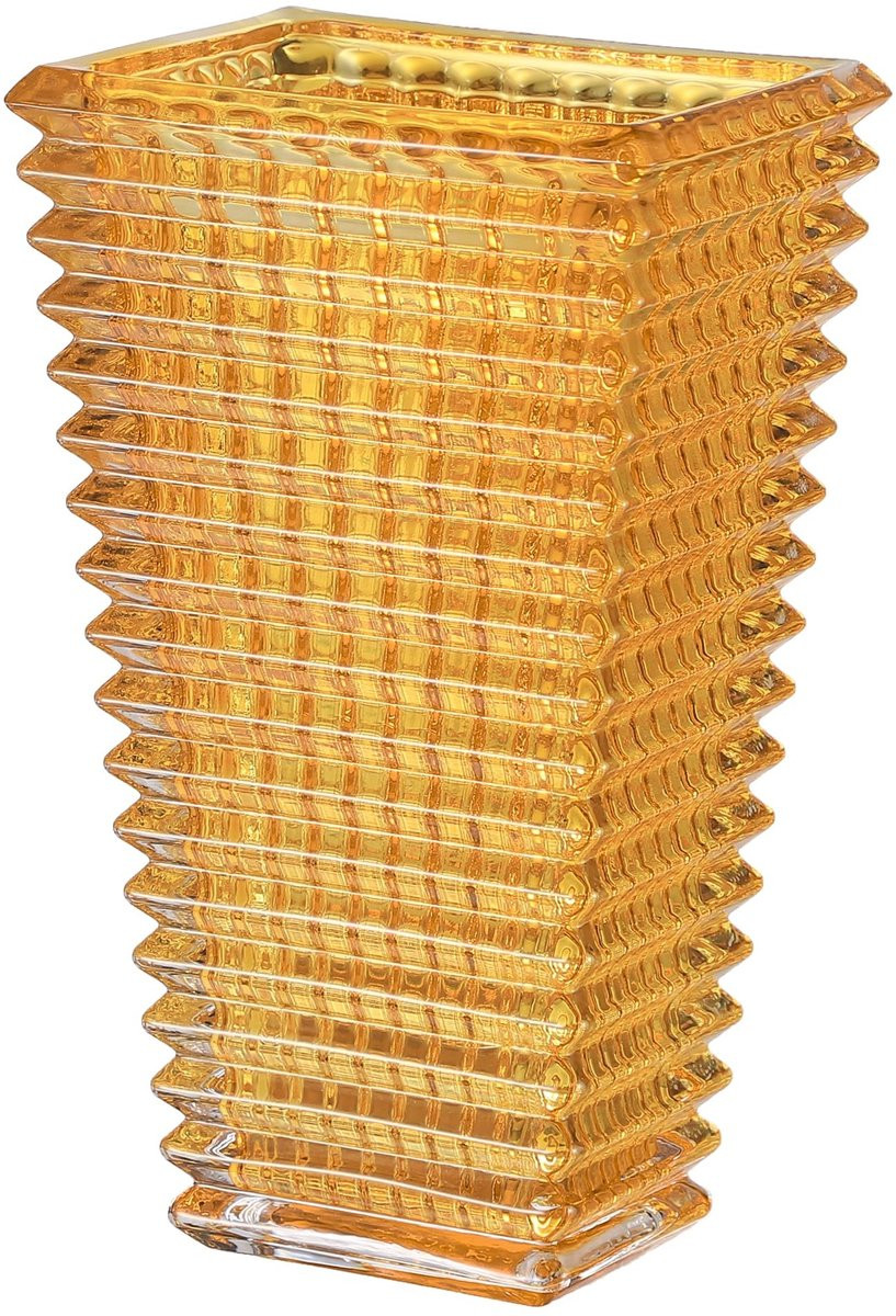 Merkloze Amber Glazen Vaas voor Bloemen en Decoratie