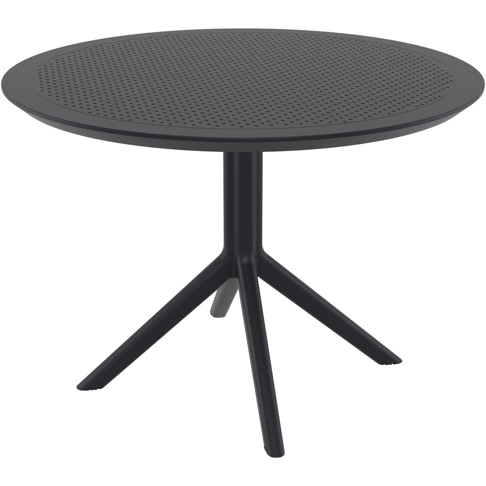 CLP Gartentisch wetterfest stabil Sky, Bistrotisch rund Ø 105 cm Höhe 74 cm, Outdoortisch Polypropylen UV-beständig winterfest