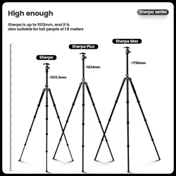 Fotopro Sherpa Max Carbon Stativ Grau - Fotopro
