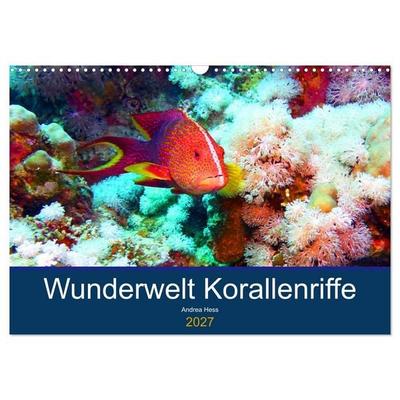 Wunderwelt Korallenriffe (Wandkalender 2027 DIN A3 quer), CALVENDO Monatskalender