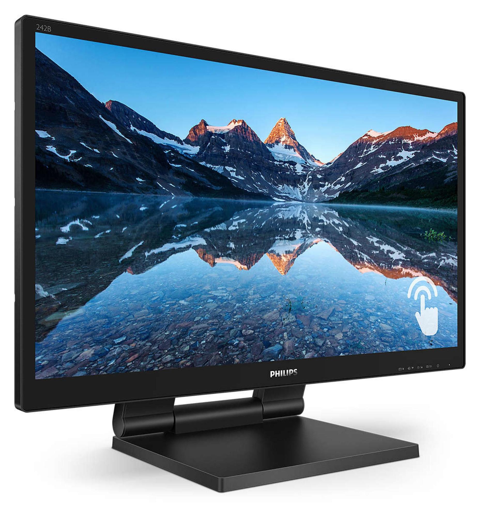 Philips LCD-Monitor mit SmoothTouch 242B9T/00, 60,5 cm (23.8"), 1920 x 1080 Pixel, Full HD, LCD, 5 ms, Schwarz
