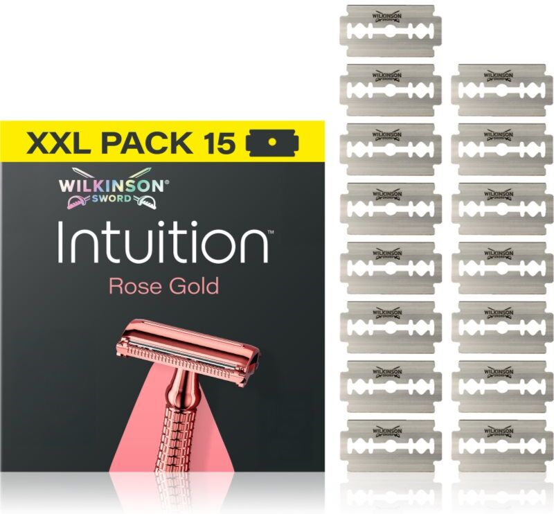 Wilkinson Sword Intuition Rose Gold lames de rasoir de rechange 15 pcs
