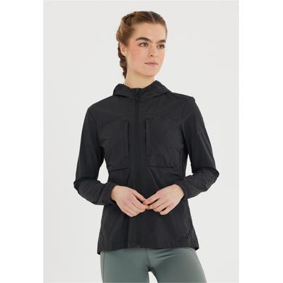 Laufjacke ENDURANCE "Keley", Damen, Gr. 36, schwarz, 100% Polyamid, unifarben, kurz, ohne Ausschnitt, Jacken, mit langlebiger, wasserabweisender Beschichtung