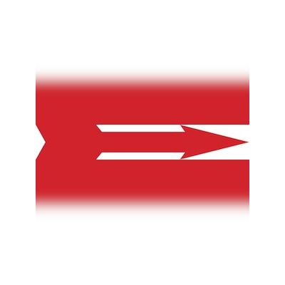 Richtungspfeil, Rot, Folie - 1 Bund = 100 Stk - 62x10 mm Folie selbstklebend