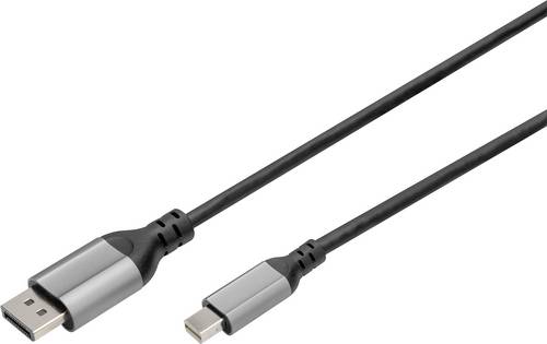 Digitus DisplayPort / Mini-DisplayPort Anschlusskabel DisplayPort Stecker, Mini DisplayPort Stecker 2 m Schwarz DB-340106-020-S Geschirmt