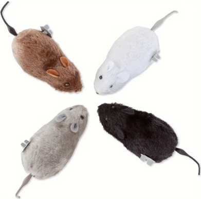 Inspire Picks 4 Piece Self Moving Mechanical Mouse Cat Toy Set For Interactive Play 4pcs