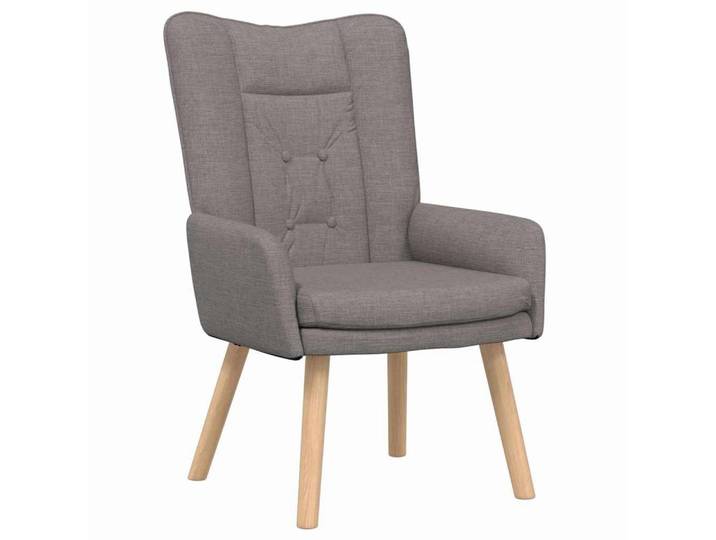 vidaXL Sessel Sessel Taupe Stoff und Sperrholz (1-St)
