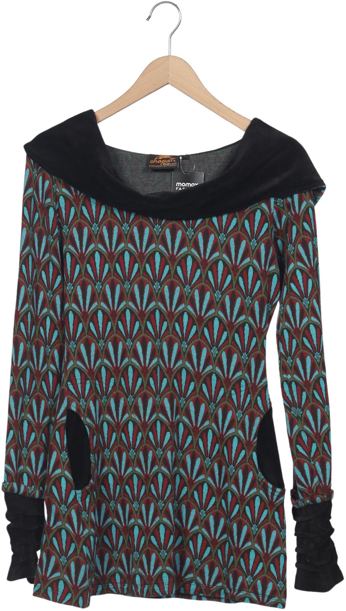 Chapati Berlin Damen Kapuzenpullover, Mehrfarbig, Gr. S, Baumwolle - Second Hand